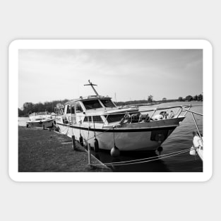 Moored boats on the River Bure Sticker